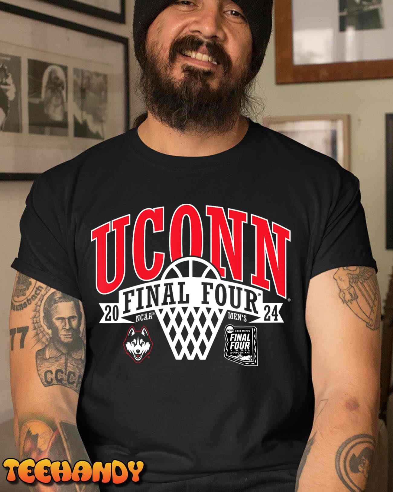 Connecticut Huskies Final Four 2024 March Madness Navy T-Shirt