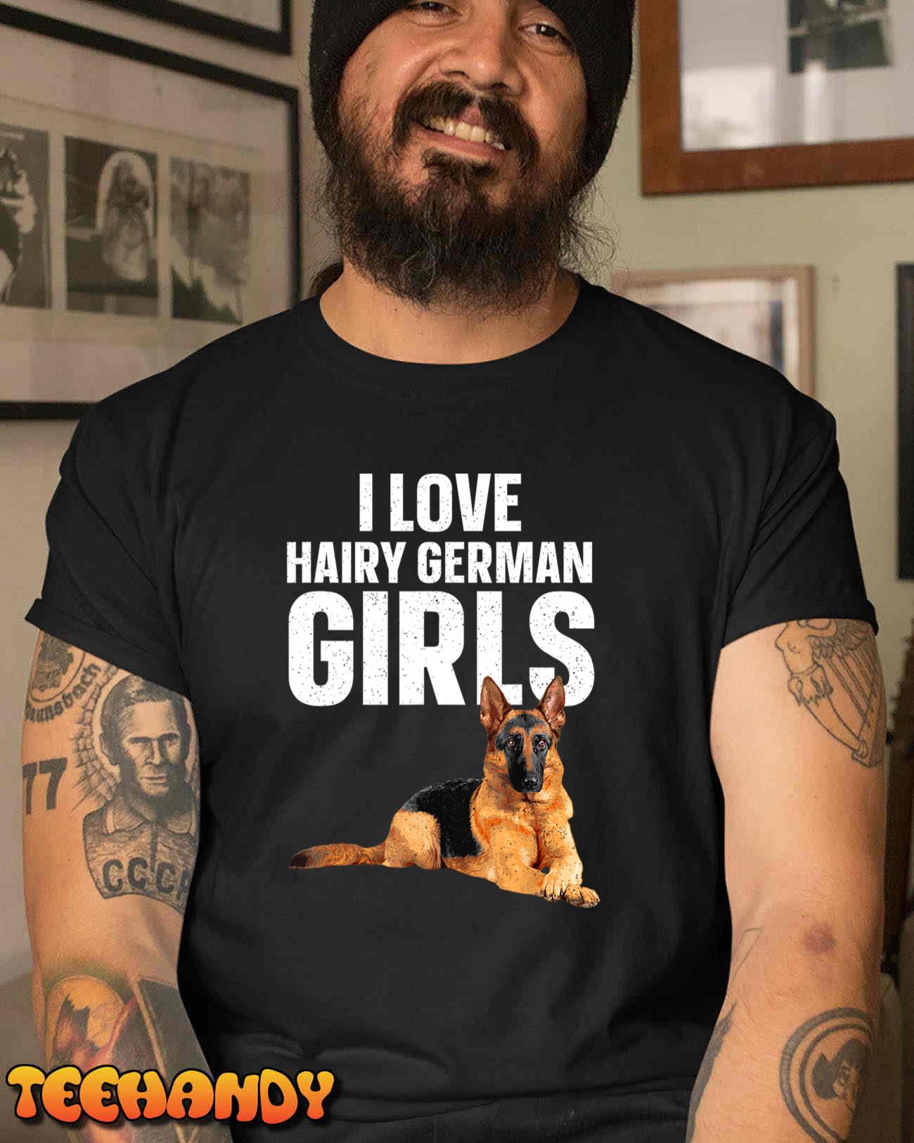 Cool German Shepherd Art For Men Women German Shepherd Lover T-Shirt