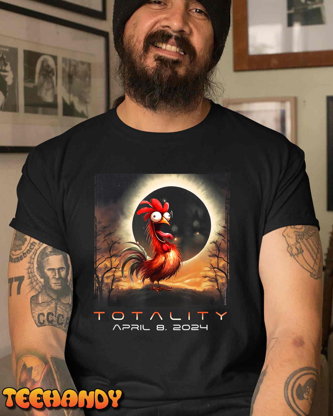 Funny Chicken Total Solar Eclipse T-Shirt