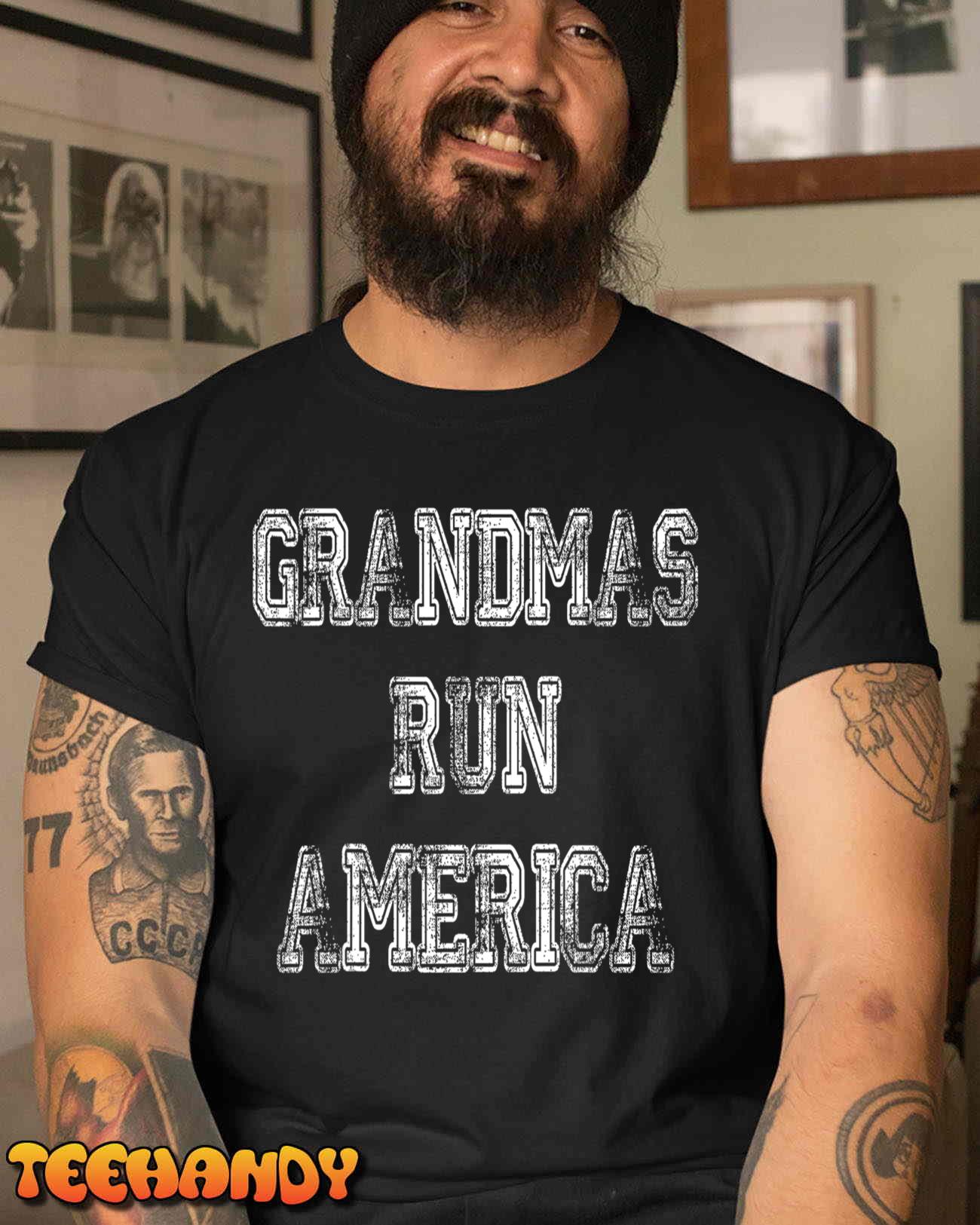 Grandmas Run America Funny Grandma’s Birthday T-Shirt