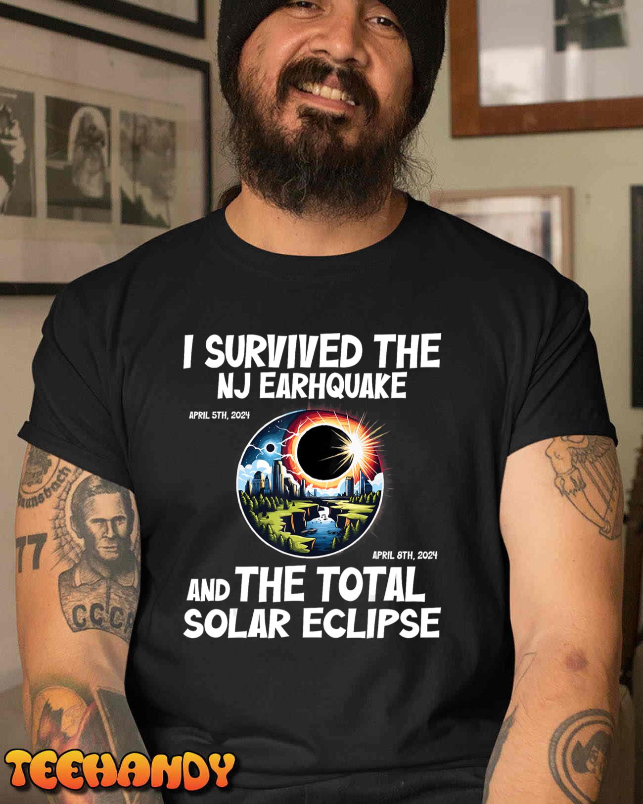 I Survived The NJ Earthquake and the Total Solar Eclipse T-Shirt