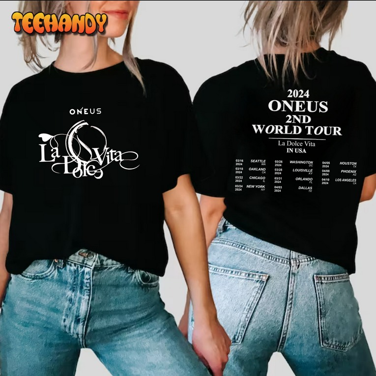 Oneus La Dolce Vita Tour T-shirt, Oneus 2nd World Tour Shirt