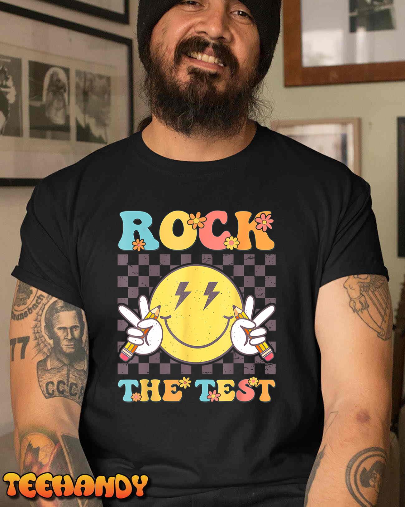 Testing Day Teacher Student Motivational Shirt Rock The Test T-Shirt