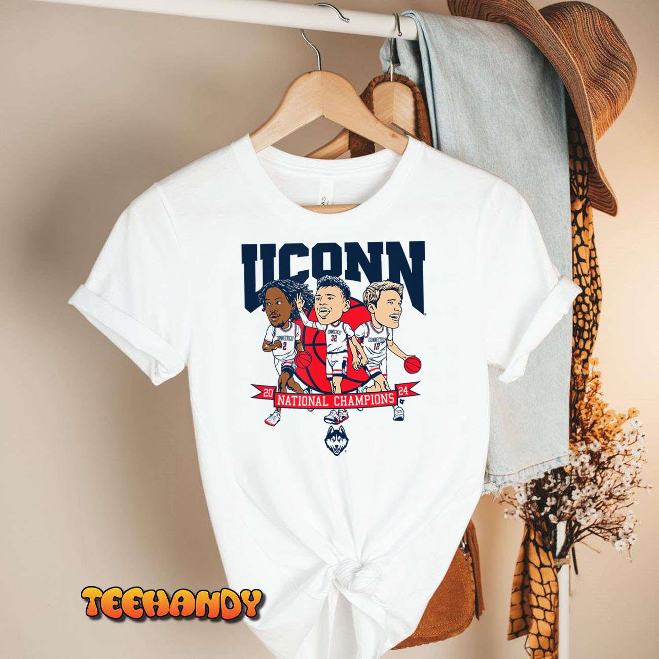 UConn Men’s Basketball 2024 National Champions Caricatures T-Shirt