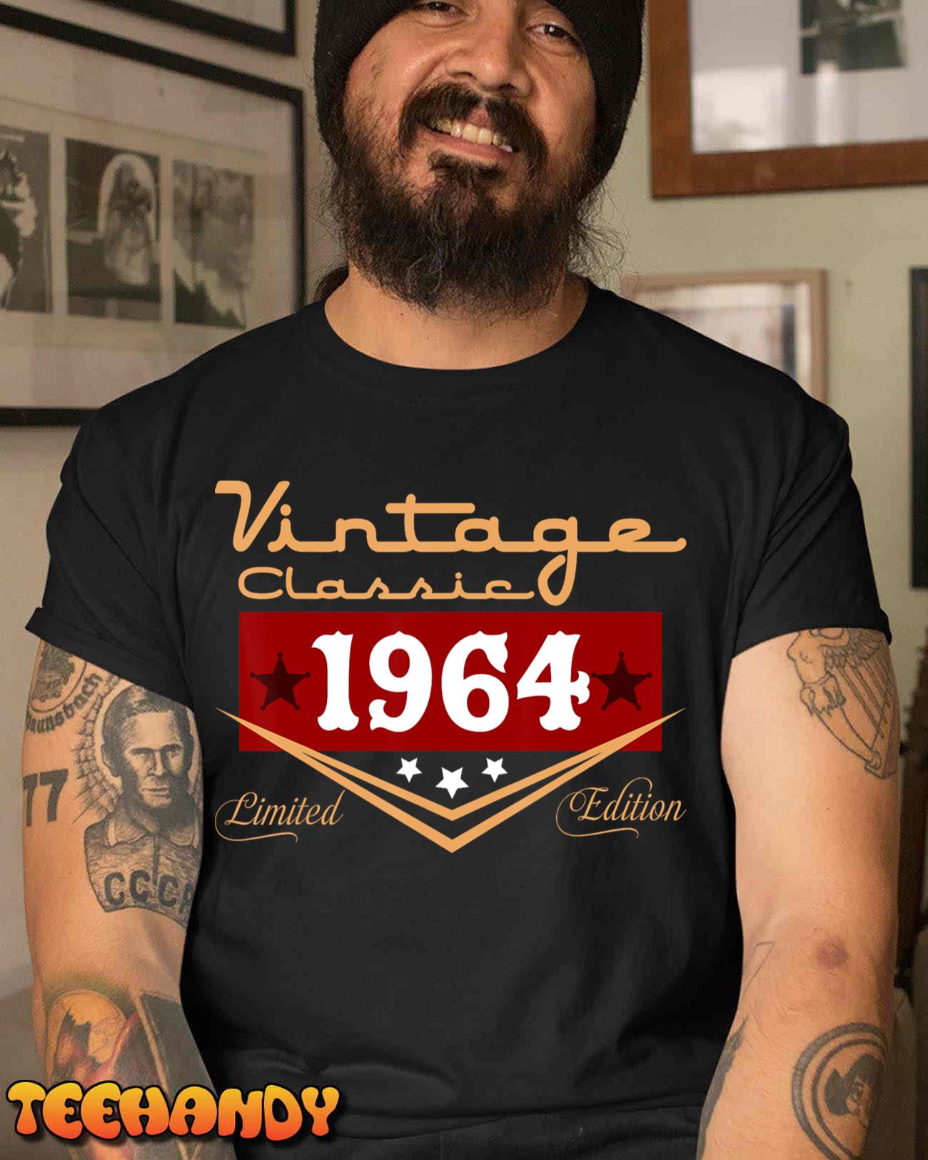 Vintage 60th Birthday Decorations Vintage 1964 60 Birthday T-Shirt