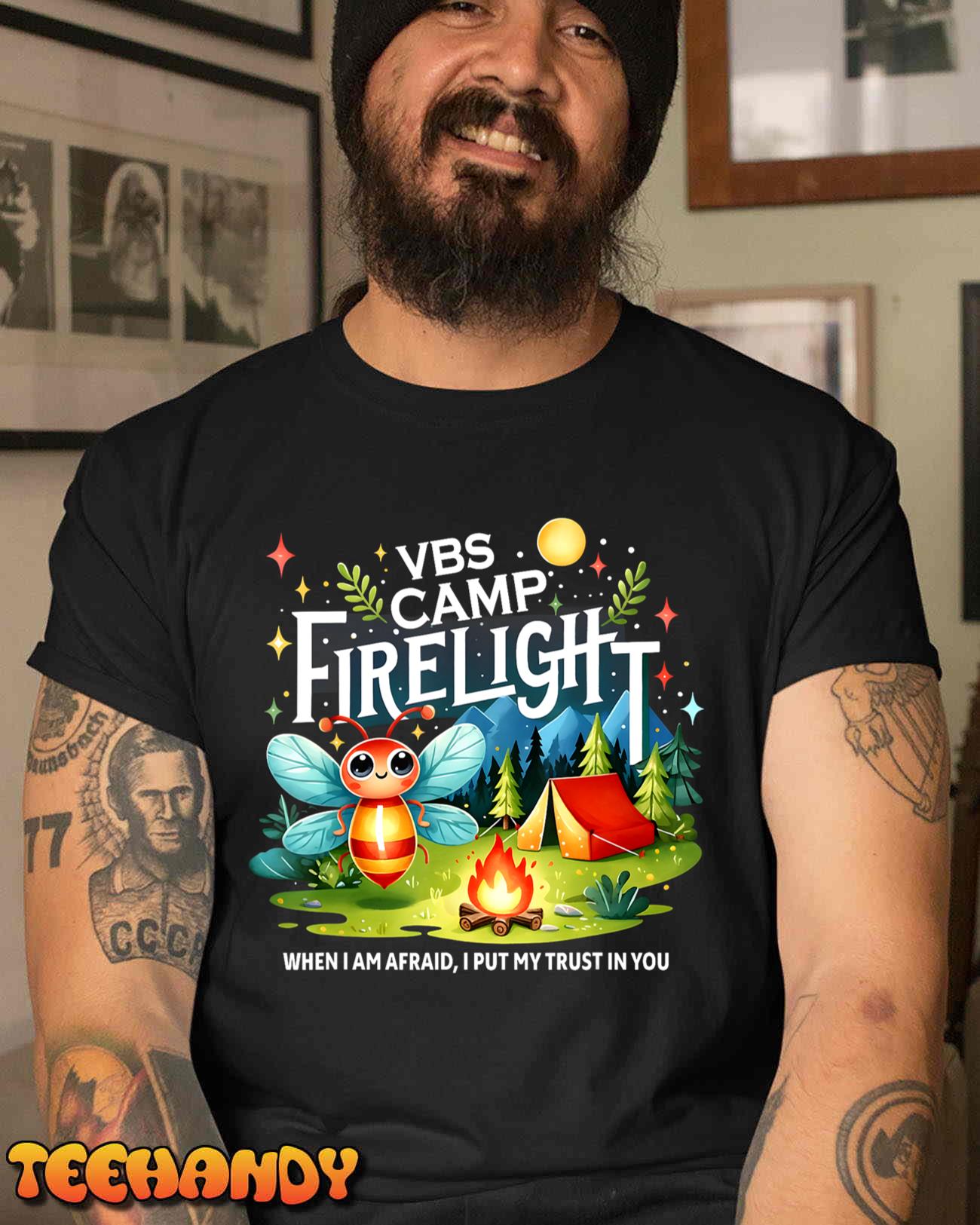 Camp Firelight VBS Camp Vacation Bible School Firework 2024 T-Shirt