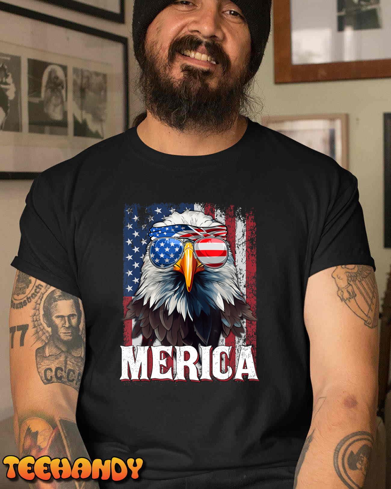 Merica – Patriotic USA Eagle Of Freedom – 4th of July T-Shirt