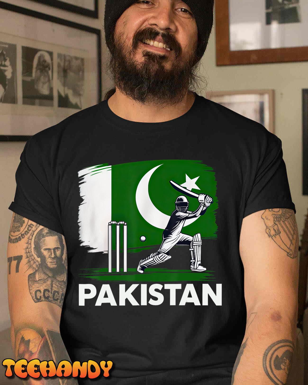 Pakistan Cricket Jersey 2024 Cricket Flag of Pakistan T-Shirt