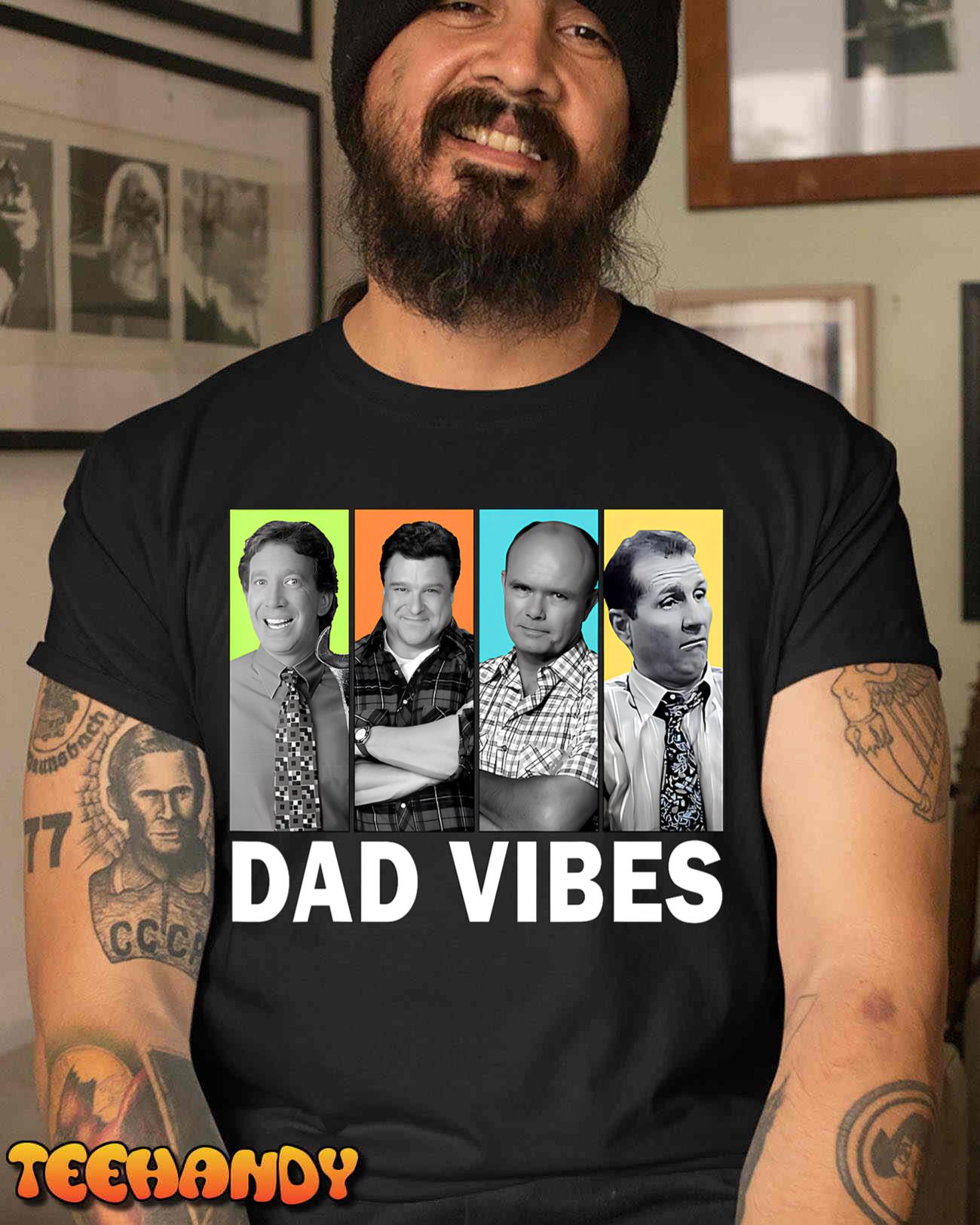 Retro Dad 90’s Vibes Vintage Father’s Day Iconics Dad Men T-Shirt