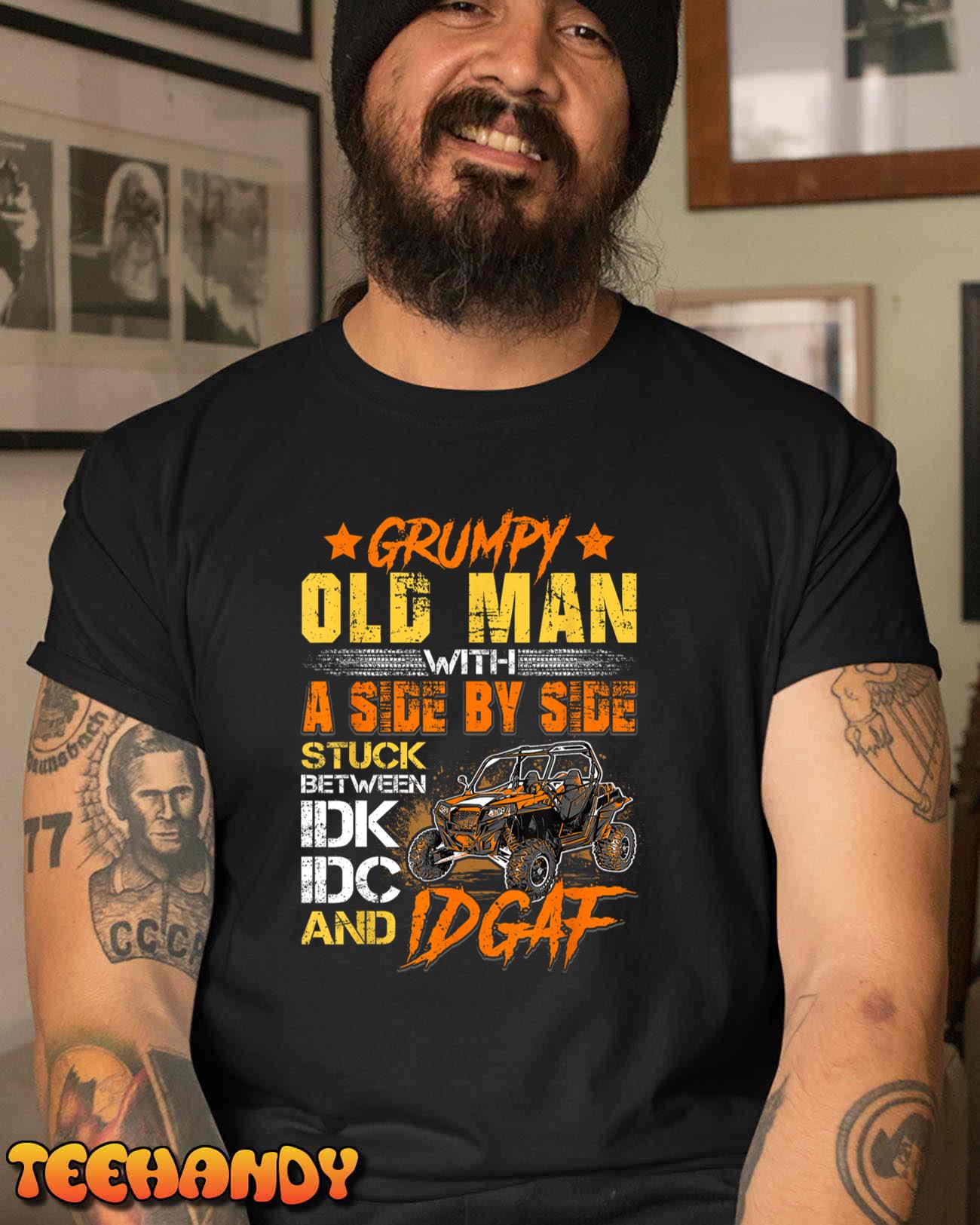 SXS UTV Grumpy Old Man With SIde By Side T-Shirt