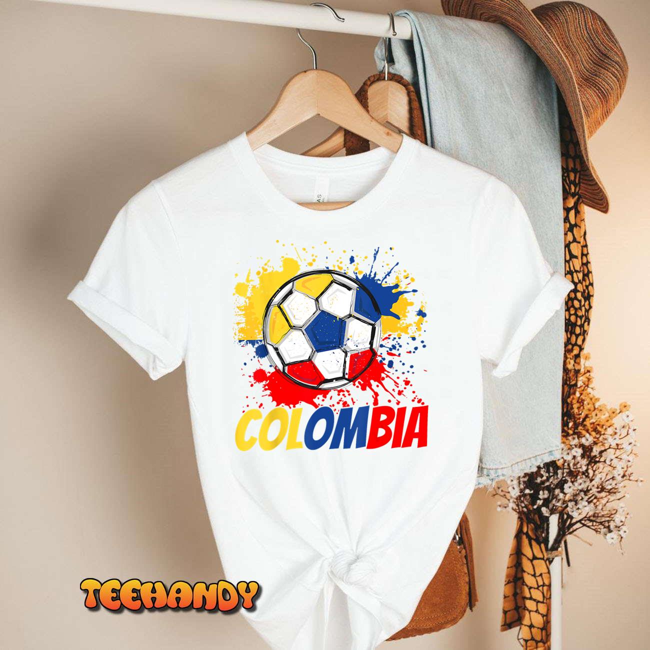 Colombia Soccer Colombian Flag Men Women Kids T-Shirt