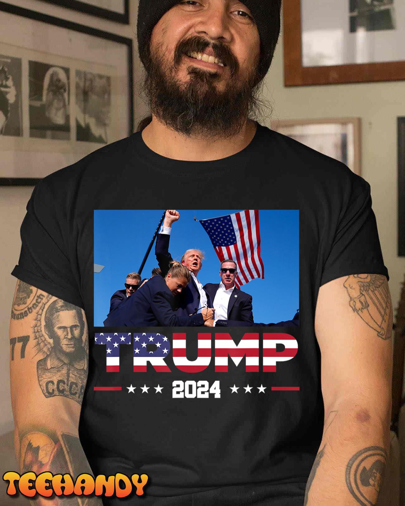 Donald Trump 2024 Survived Shot At Election Rally T-Shirt