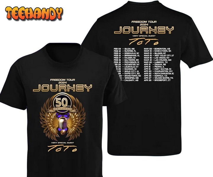 Journey 2024 Freedom Tour 50th Anniversary Concert 2side T-Shirt