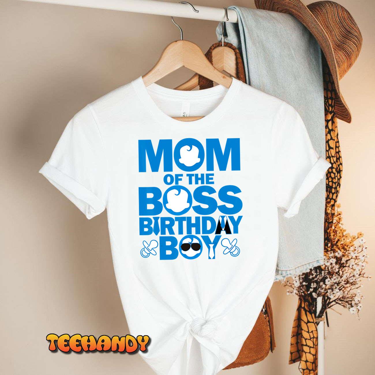 Mom And Dad Boss Birthday Boy Baby Family Party Decorations T-Shirt