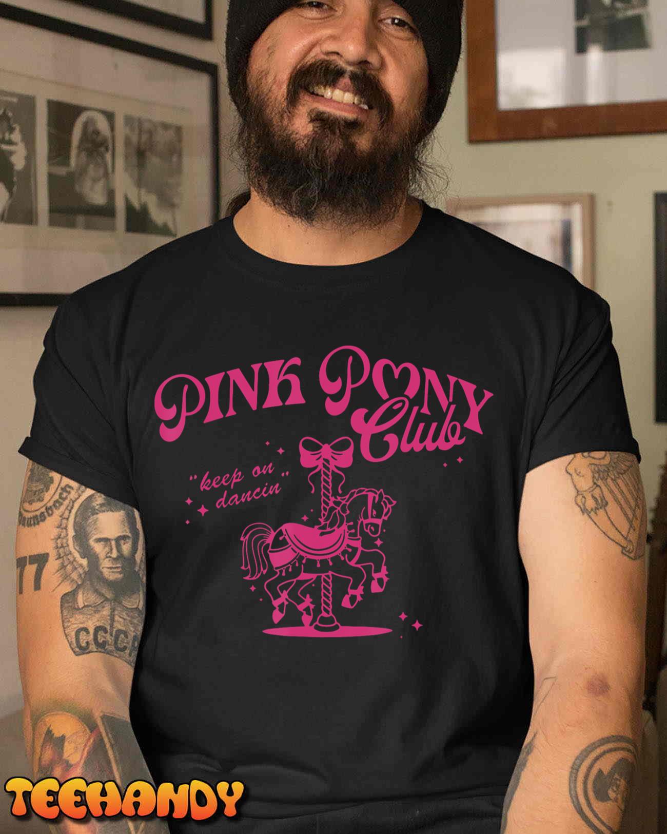 Pink Pony Club Groovy Girls Birthday Cowgirl For Men Women T-Shirt