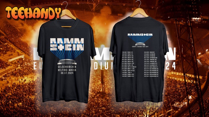 Ramms+ein European Stadium GELSENKIRCHEN TOUR 2024 Rock Band T-Shirt