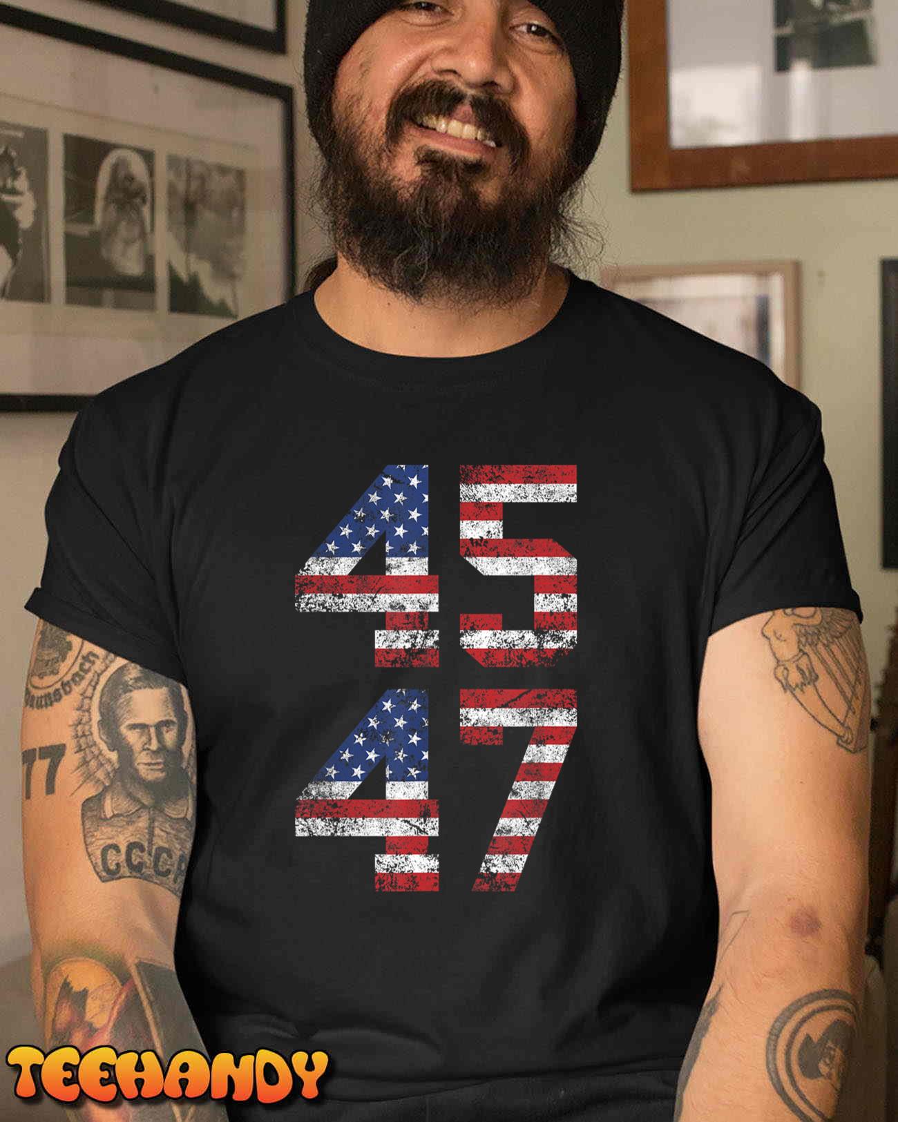 Trump 2024 Vintage T-Shirt – Classic Fit, Crew Neck, Black Adult