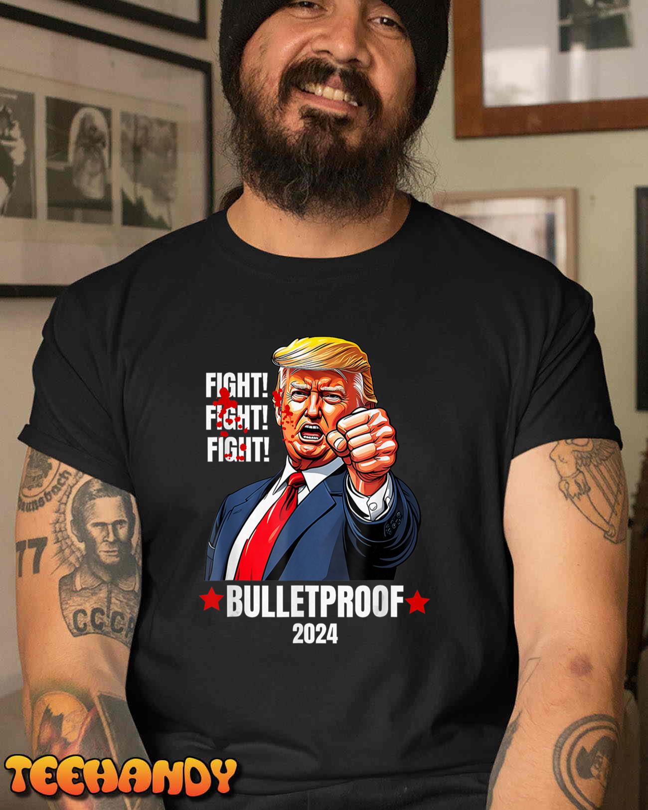 Trump Shot Bulletproof Bloody Ear Bleeding Butler PA Trump T-Shirt