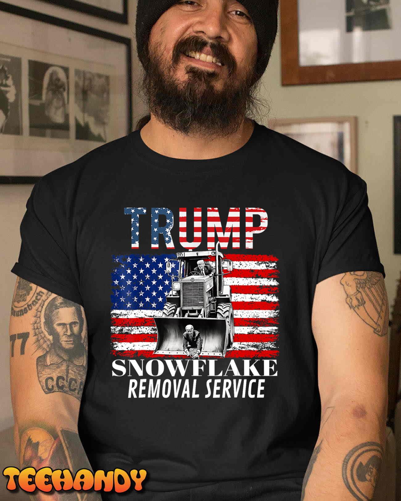 Trump Snowflake Removal Service Funny Donald Trump 2024 T-Shirt