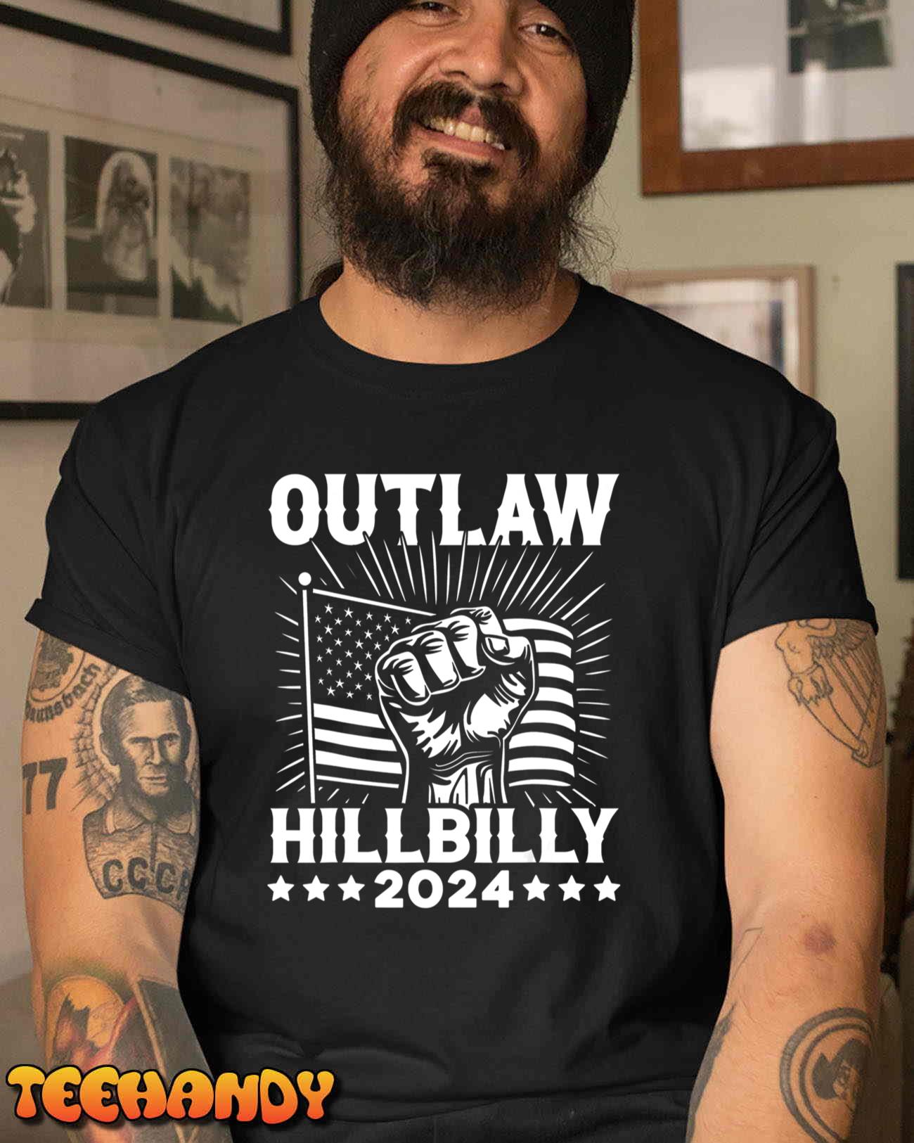 Trump Vance 2024 Donald Trump J.D. Vance Outlaw Hillbilly T-Shirt