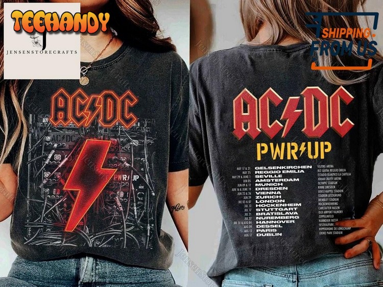 2024 ACDC Pwr Up World Tour Two Sided Shirt