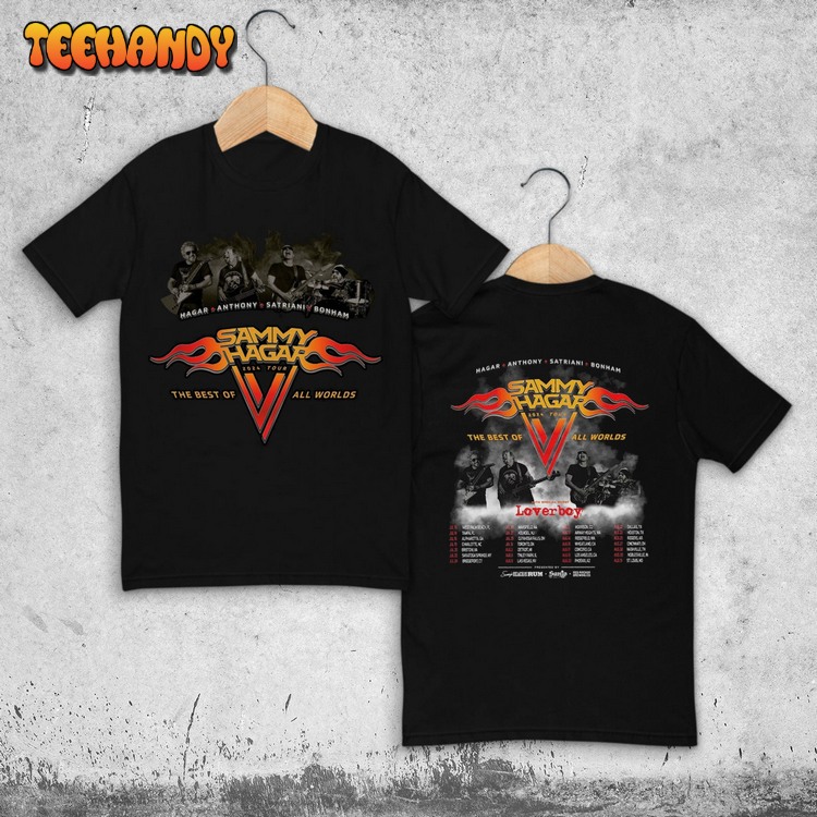 The Best Of All Worlds 2024 Tour T-Shirt, Sammy Hagar Metal Band Music Tour Shirt